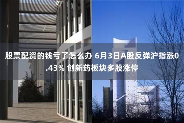 股票配资的钱亏了怎么办 6月3日A股反弹沪指涨0.43% 创新药板块多股涨停